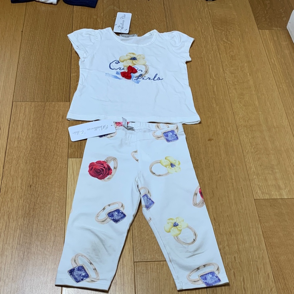 Cute girls Set with Colorful Prints and crystals